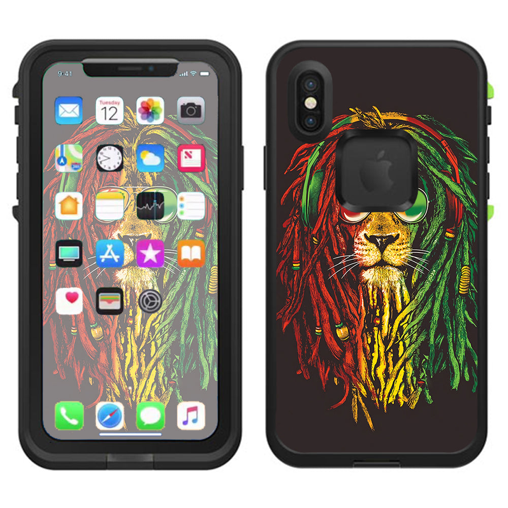  Rasta Dread Lion Irie Lifeproof Fre Case iPhone X Skin