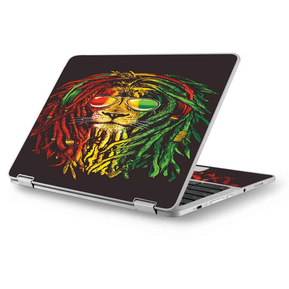  Rasta Dread Lion Irie Asus Chromebook Flip 12.5" Skin