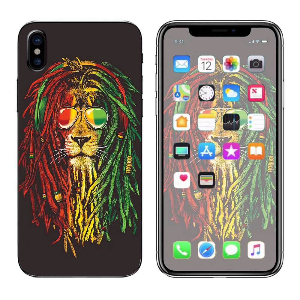  Rasta Dread Lion Irie Apple iPhone X Skin