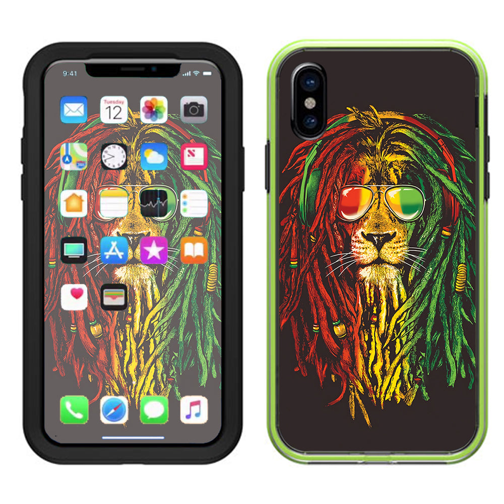  Rasta Dread Lion Irie Lifeproof Slam Case iPhone X Skin