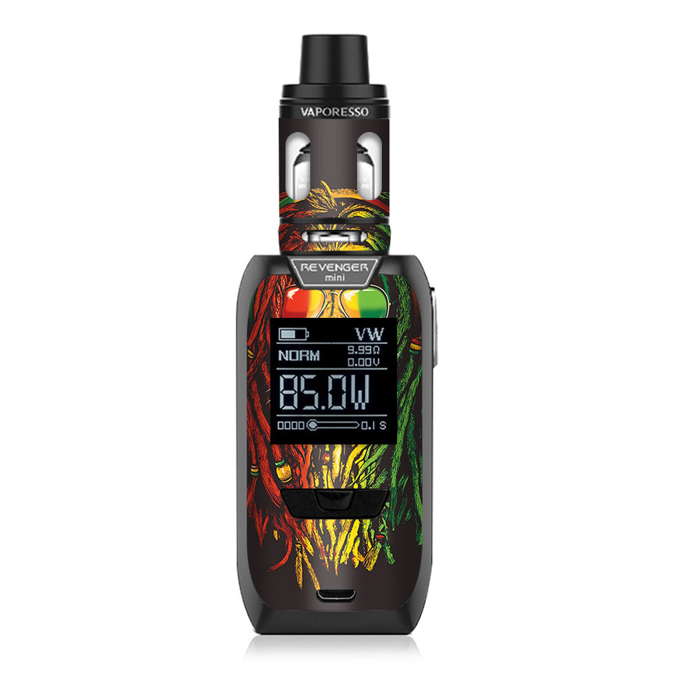 Skin Decal for Vaporesso Revenger MINI Vape / Rasta Dread Lion Irie itsaskin.com Skin Decal for Vaporesso Revenger MINI Vape / Rasta Dread Lion Irie itsaskin.com