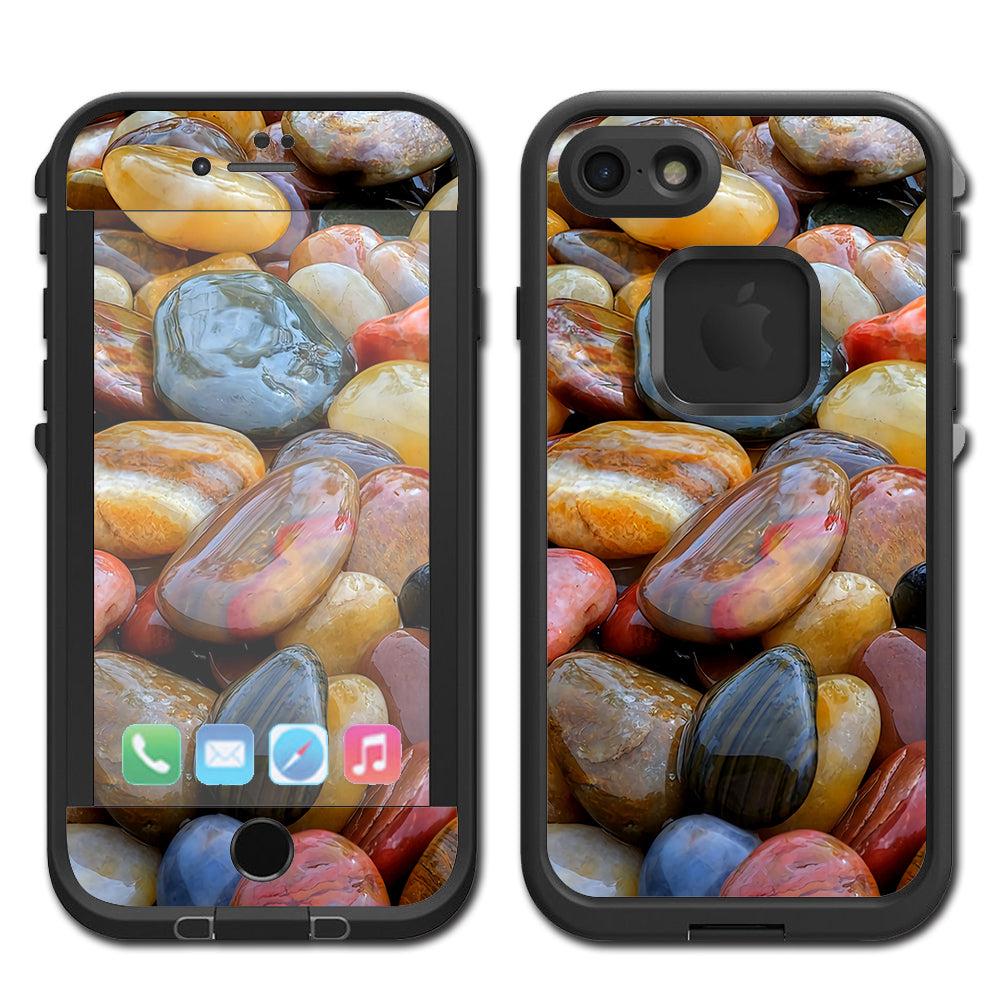  Polished Rocks Colors Lifeproof Fre iPhone 7 or iPhone 8 Skin