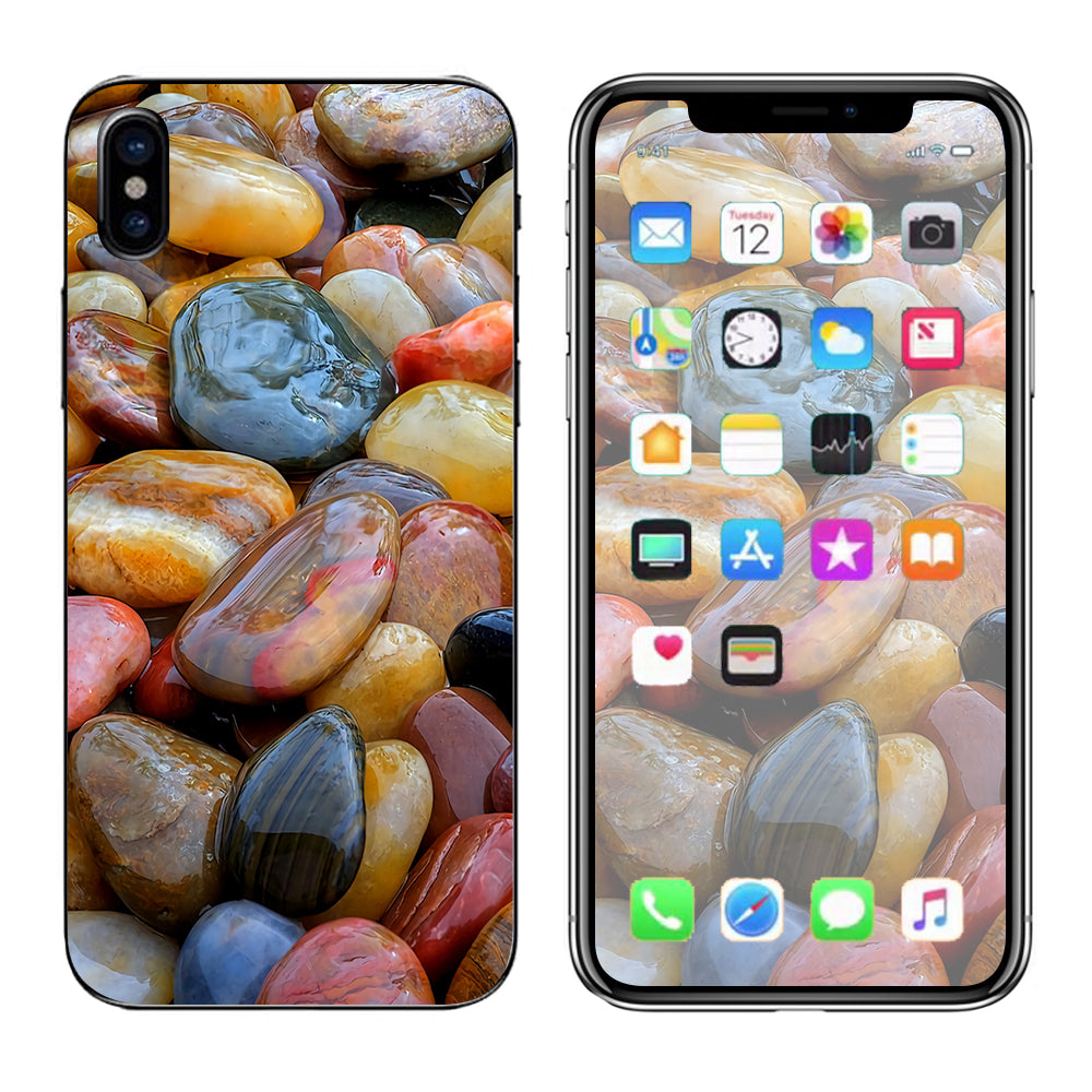  Polished Rocks Colors Apple iPhone X Skin