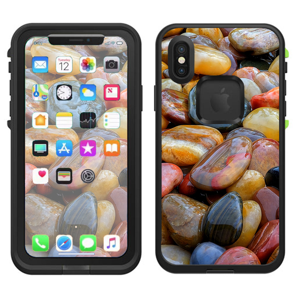  Polished Rocks Colors Lifeproof Fre Case iPhone X Skin