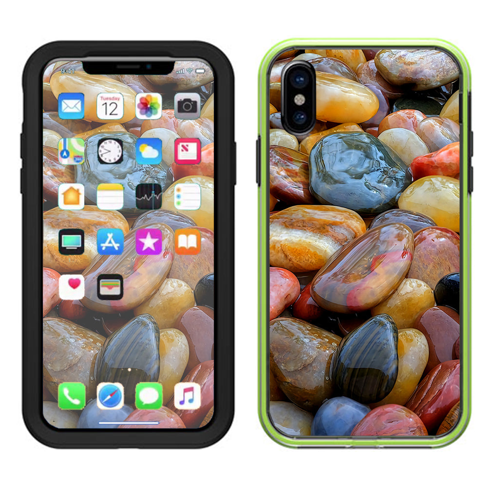  Polished Rocks Colors Lifeproof Slam Case iPhone X Skin
