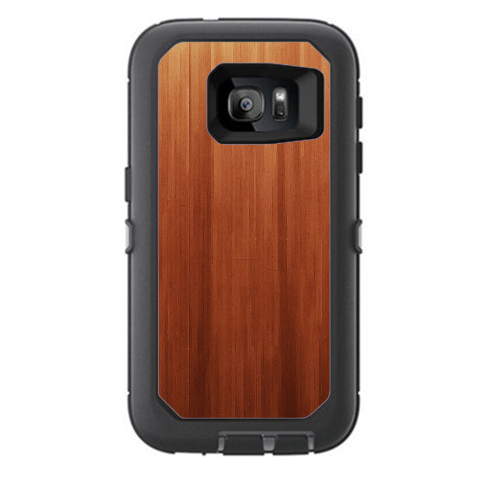  Smooth Maple Walnut Wood Otterbox Defender Samsung Galaxy S7 Skin