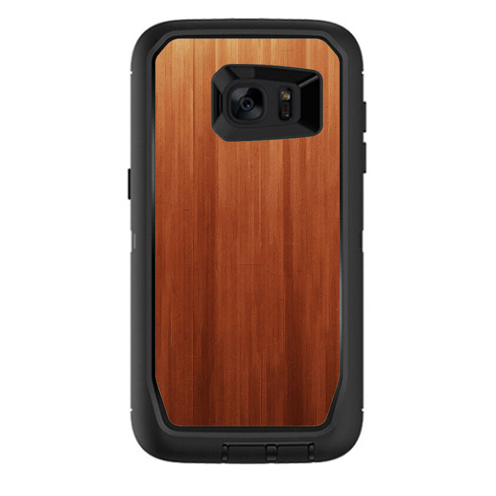  Smooth Maple Walnut Wood Otterbox Defender Samsung Galaxy S7 Edge Skin