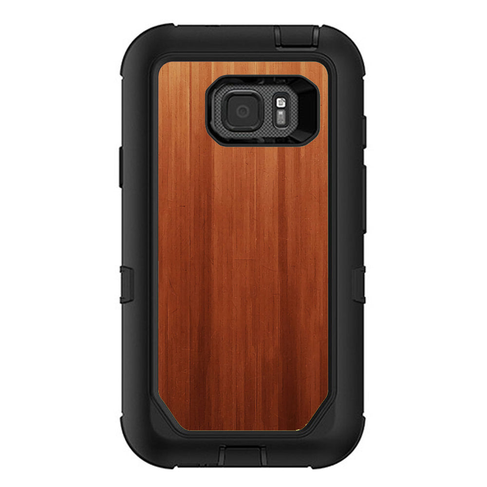  Smooth Maple Walnut Wood Otterbox Defender Samsung Galaxy S7 Active Skin