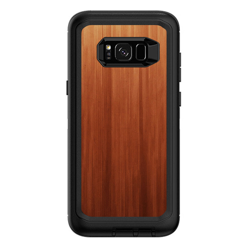  Smooth Maple Walnut Wood Otterbox Defender Samsung Galaxy S8 Plus Skin