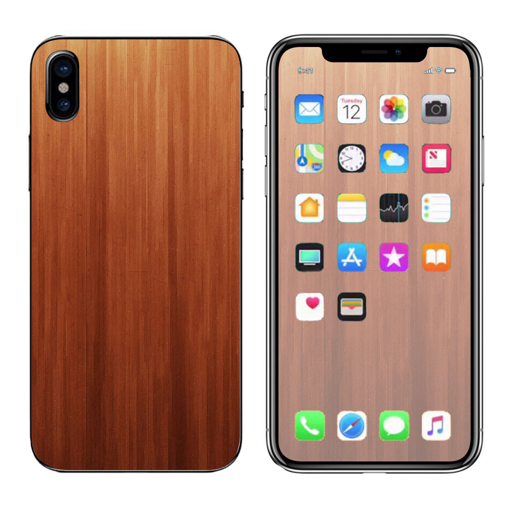  Smooth Maple Walnut Wood Apple iPhone X Skin