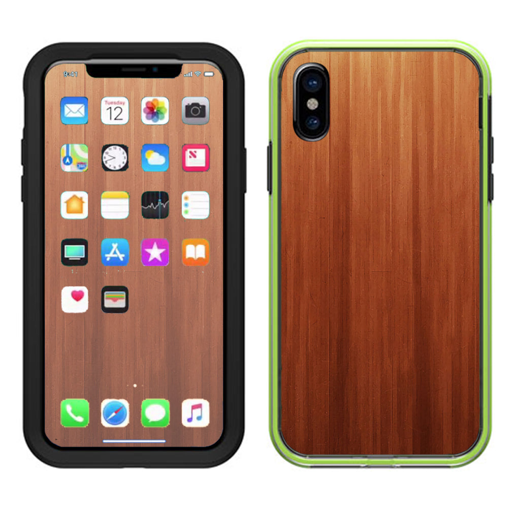  Smooth Maple Walnut Wood Lifeproof Slam Case iPhone X Skin