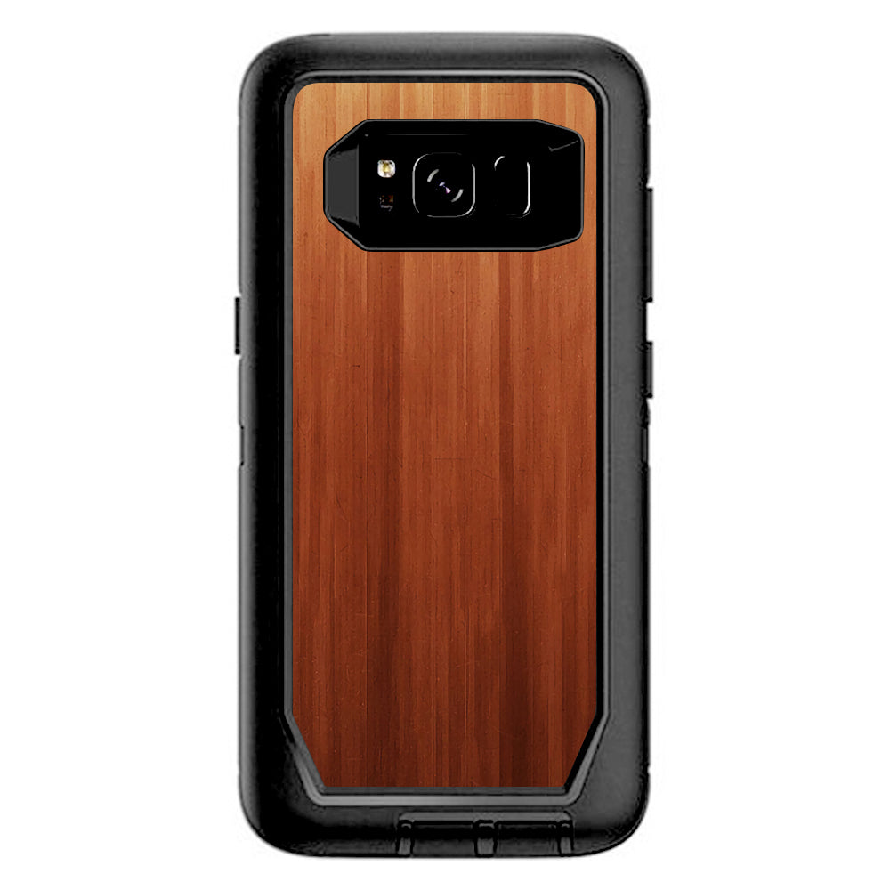  Smooth Maple Walnut Wood Otterbox Defender Samsung Galaxy S8 Skin