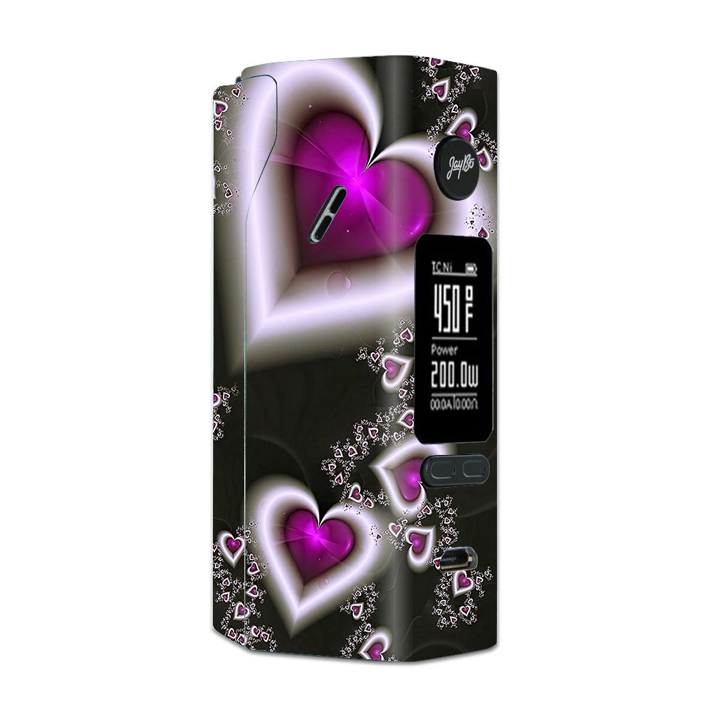  Glowing Hearts Pink White Wismec Reuleaux RX 2/3 combo kit Skin