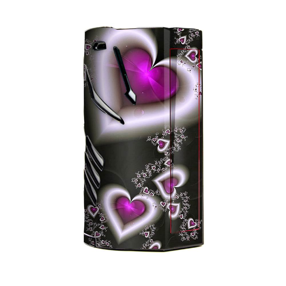  Glowing Hearts Pink White T-Priv 3 Smok Skin