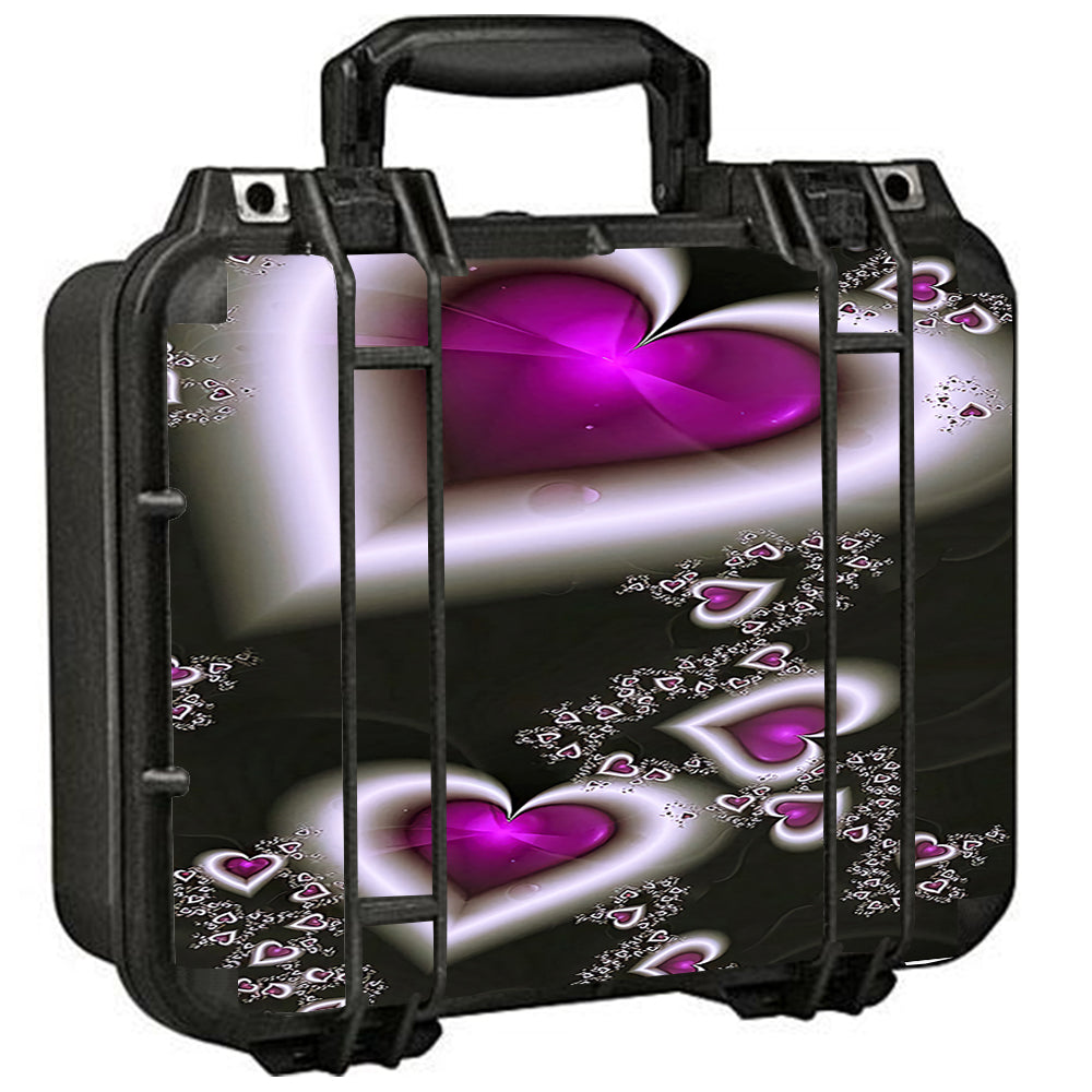  Glowing Hearts Pink White Pelican Case 1400 Skin