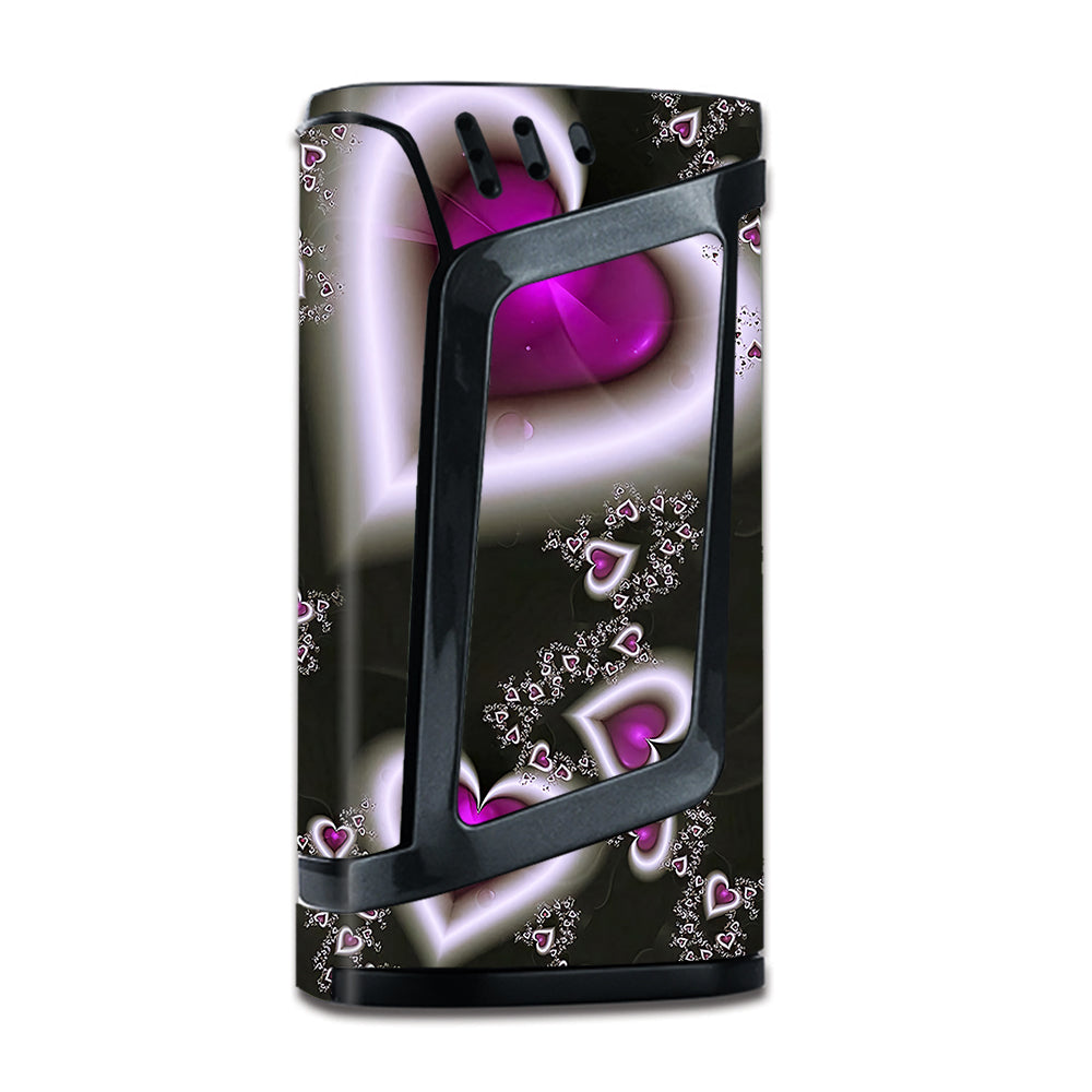  Glowing Hearts Pink White Smok Alien 220W Skin