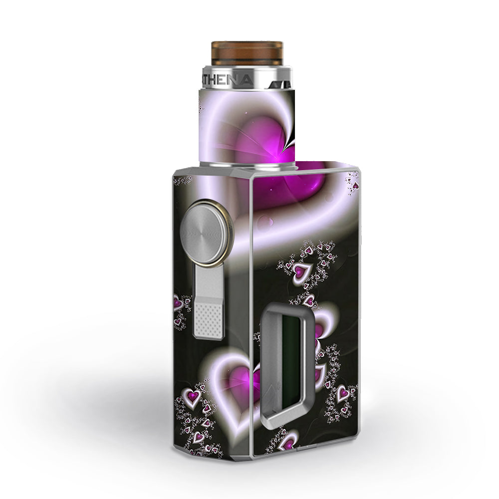  Glowing Hearts Pink White Geekvape Athena Squonk Skin