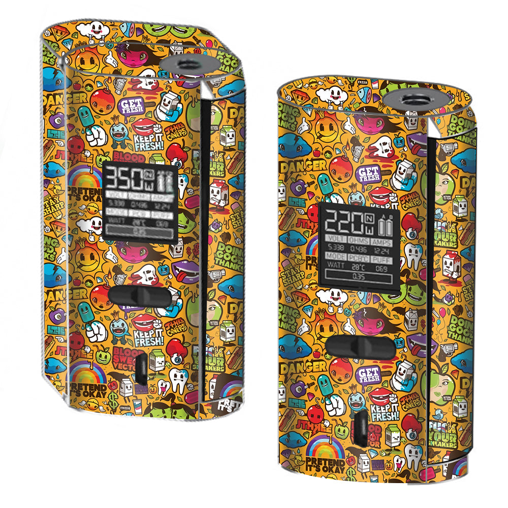  Comic Sticker Slap Cartoon Smok GX2/4 350w Skin