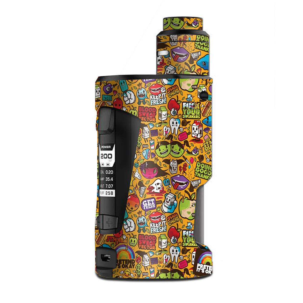 Skin Decal Vinyl Wrap for Geekvape GBox Squonk Kit 200W Vape Kit skins stickers cover / Comic Sticker Slap cartoon itsaskin.com Skin Decal Vinyl Wrap for Geekvape GBox Squonk Kit 200W Vape Kit skins stickers cover / Comic Sticker Slap cartoon itsaskin.com