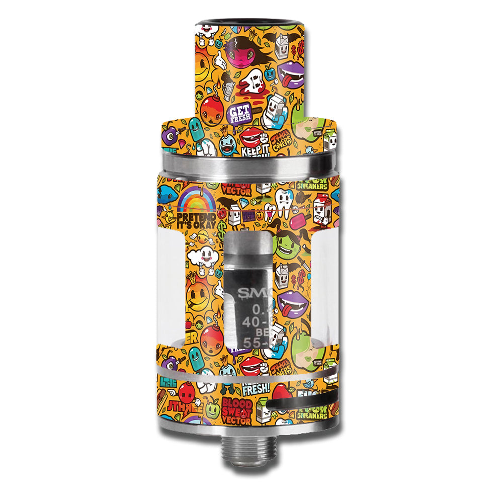  Comic Sticker Slap Cartoon Smok TFV8 Micro Baby Beast Skin