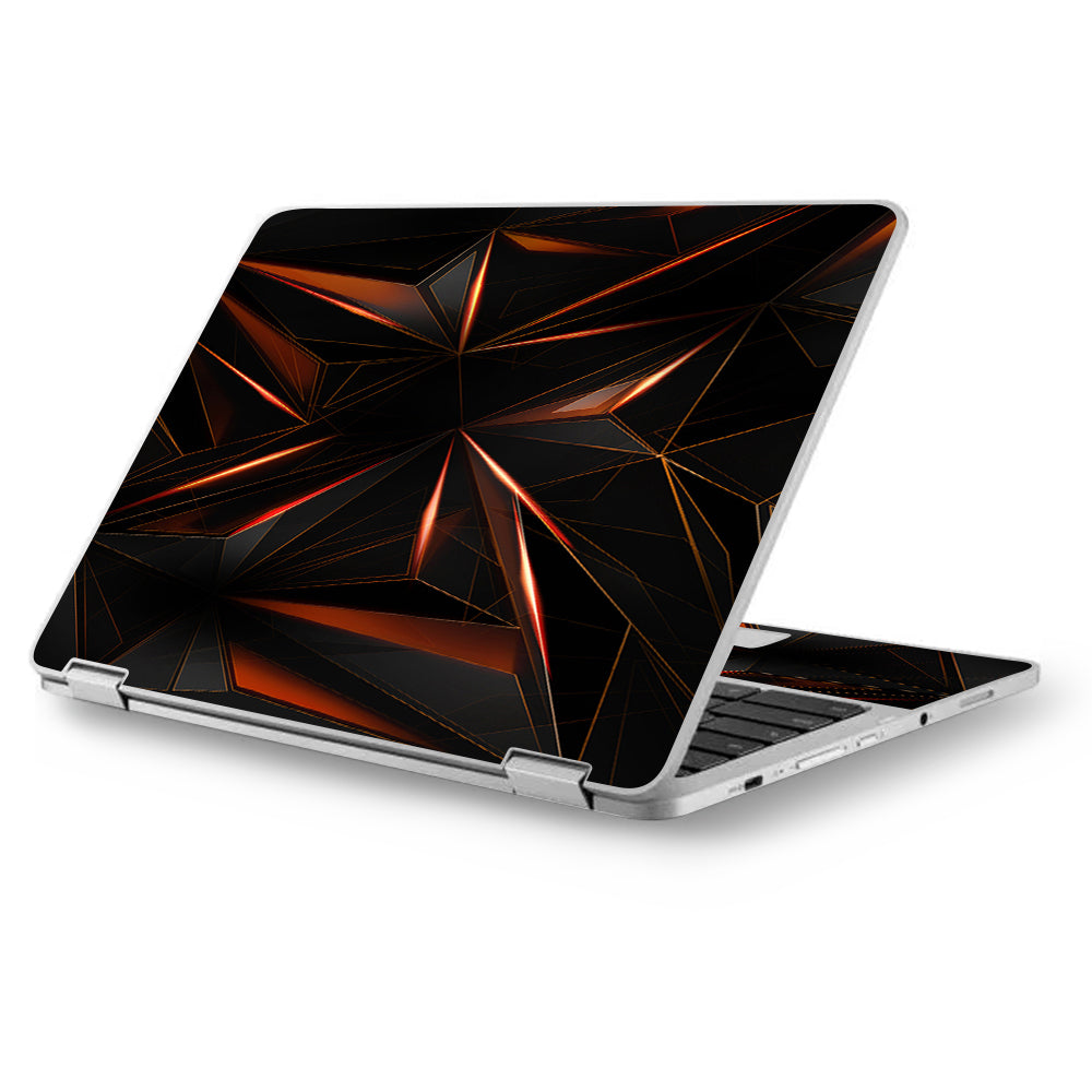 Sharp Glass Like Crystal Abstract Asus Chromebook Flip 12.5" Skin