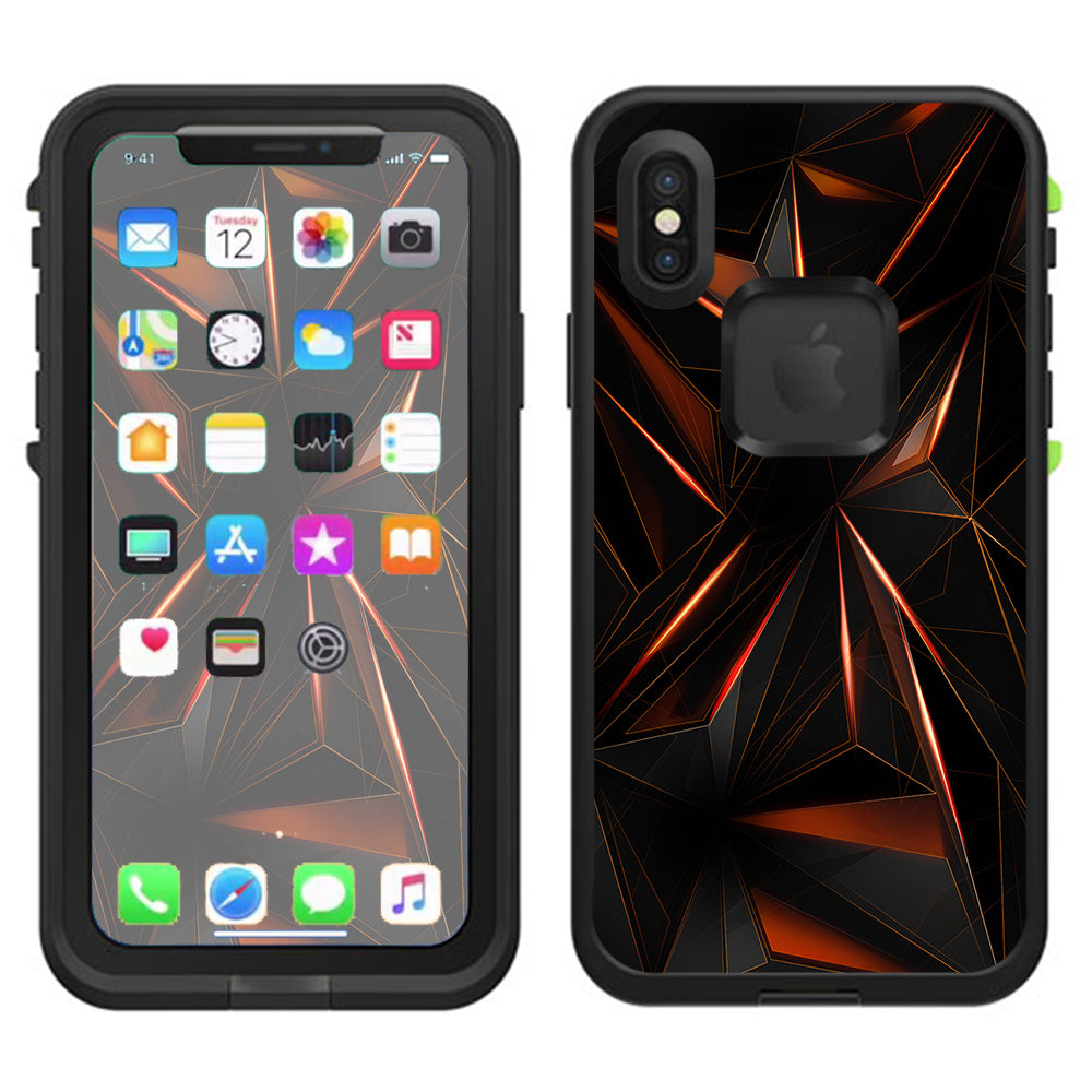  Sharp Glass Like Crystal Abstract Lifeproof Fre Case iPhone X Skin