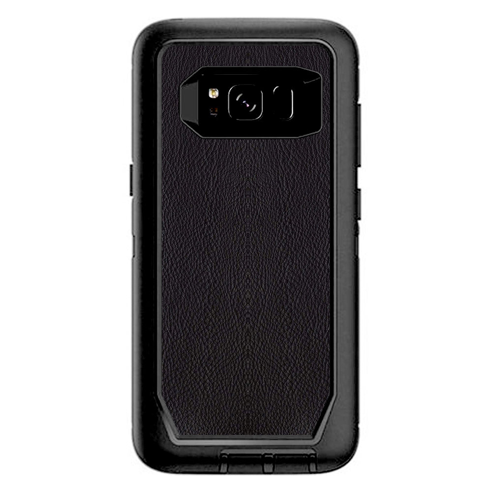  Black Leather Pattern Look Otterbox Defender Samsung Galaxy S8 Skin