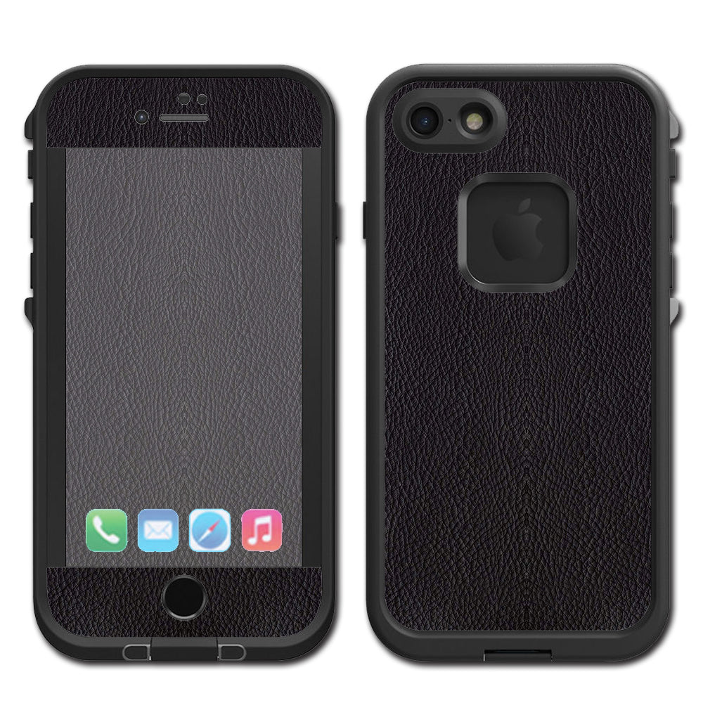  Black Leather Pattern Look Lifeproof Fre iPhone 7 or iPhone 8 Skin