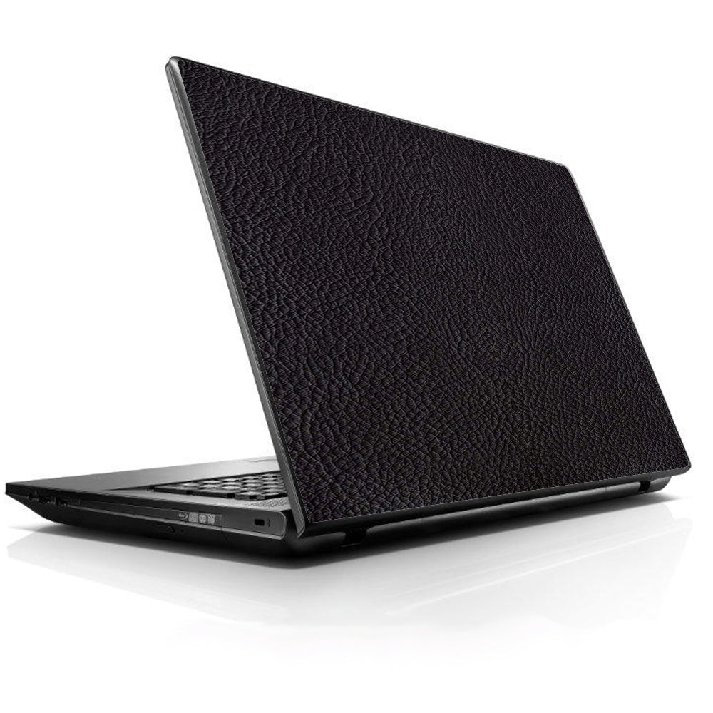  Black Leather Pattern Look Universal 13 to 16 inch wide laptop Skin