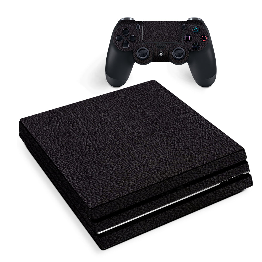 Black Leather Pattern Look Sony PS4 Pro Skin