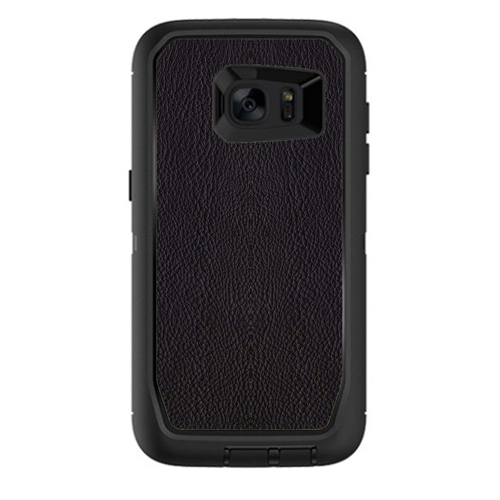  Black Leather Pattern Look Otterbox Defender Samsung Galaxy S7 Edge Skin