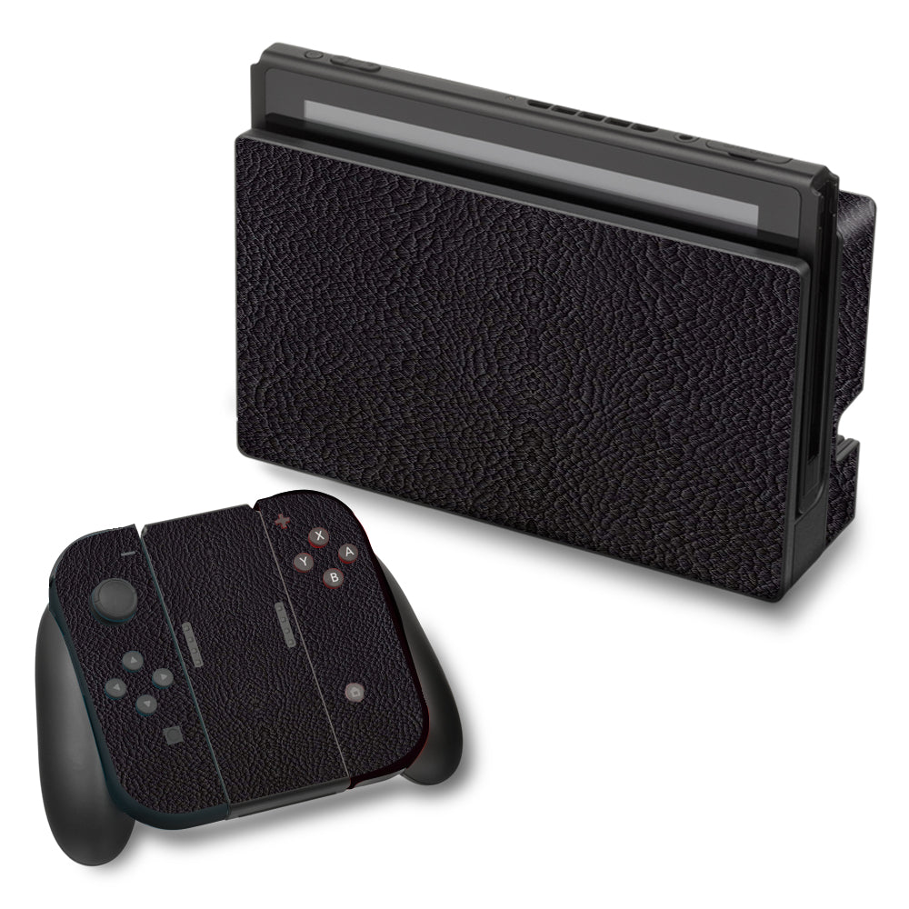  Black Leather Pattern Look Nintendo Switch Skin