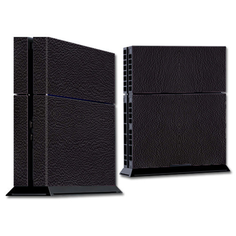  Black Leather Pattern Look Sony Playstation PS4 Skin