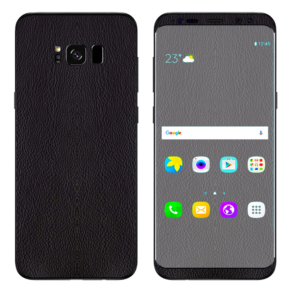  Black Leather Pattern Look Samsung Galaxy S8 Plus Skin
