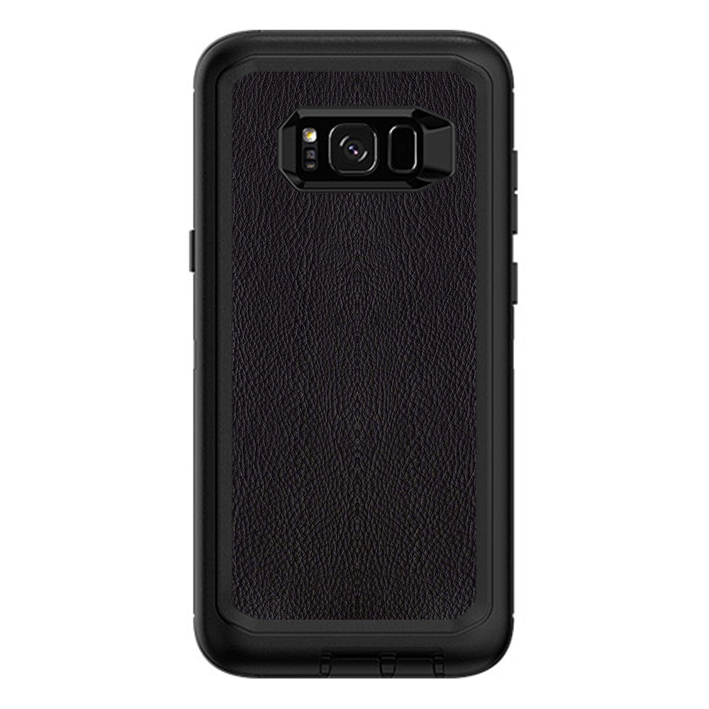  Black Leather Pattern Look Otterbox Defender Samsung Galaxy S8 Plus Skin