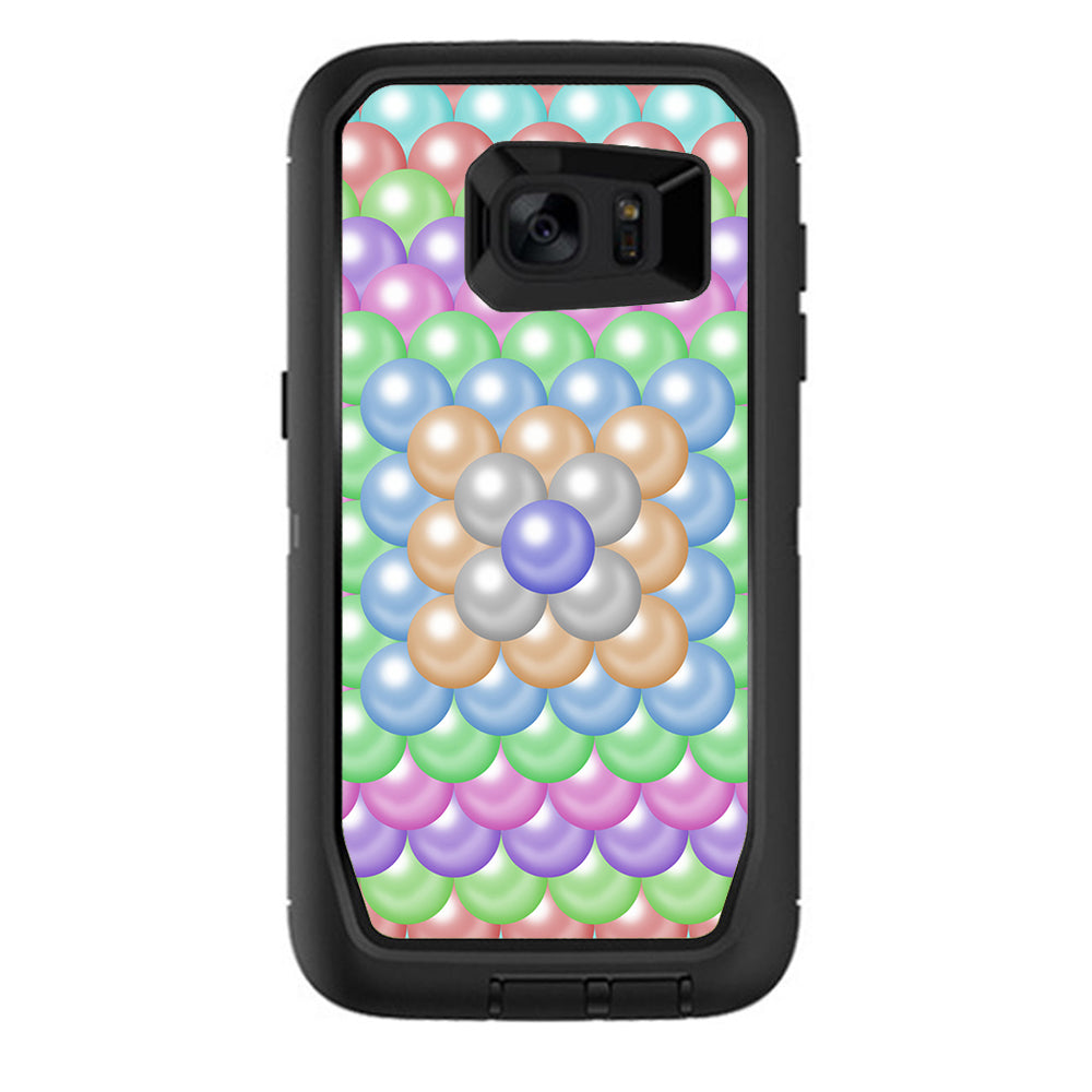  Pastel Bubbles Design Otterbox Defender Samsung Galaxy S7 Edge Skin