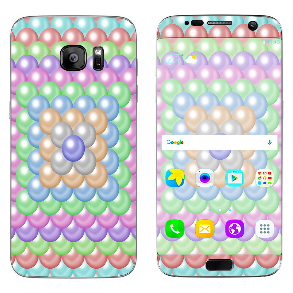  Pastel Bubbles Design Samsung Galaxy S7 Edge Skin