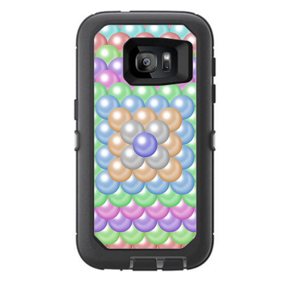  Pastel Bubbles Design Otterbox Defender Samsung Galaxy S7 Skin