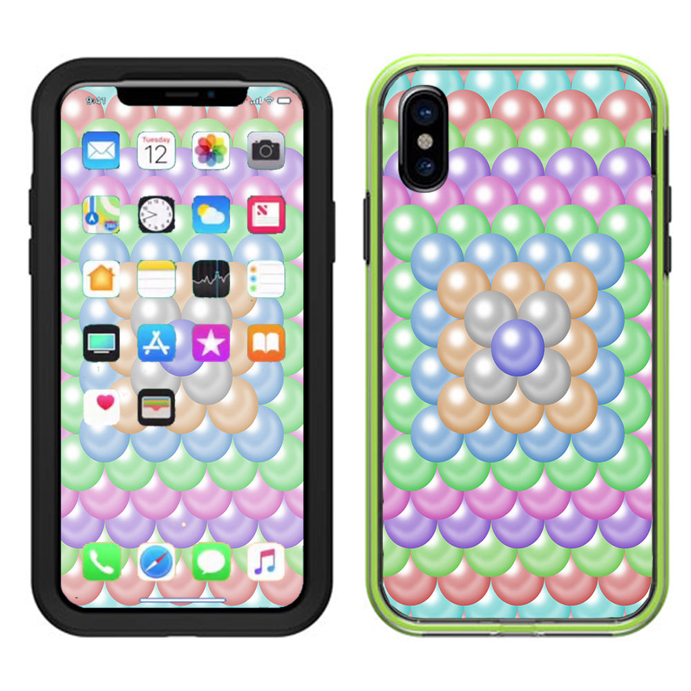  Pastel Bubbles Design Lifeproof Slam Case iPhone X Skin