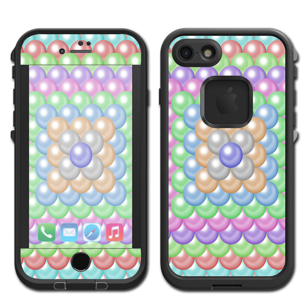  Pastel Bubbles Design Lifeproof Fre iPhone 7 or iPhone 8 Skin