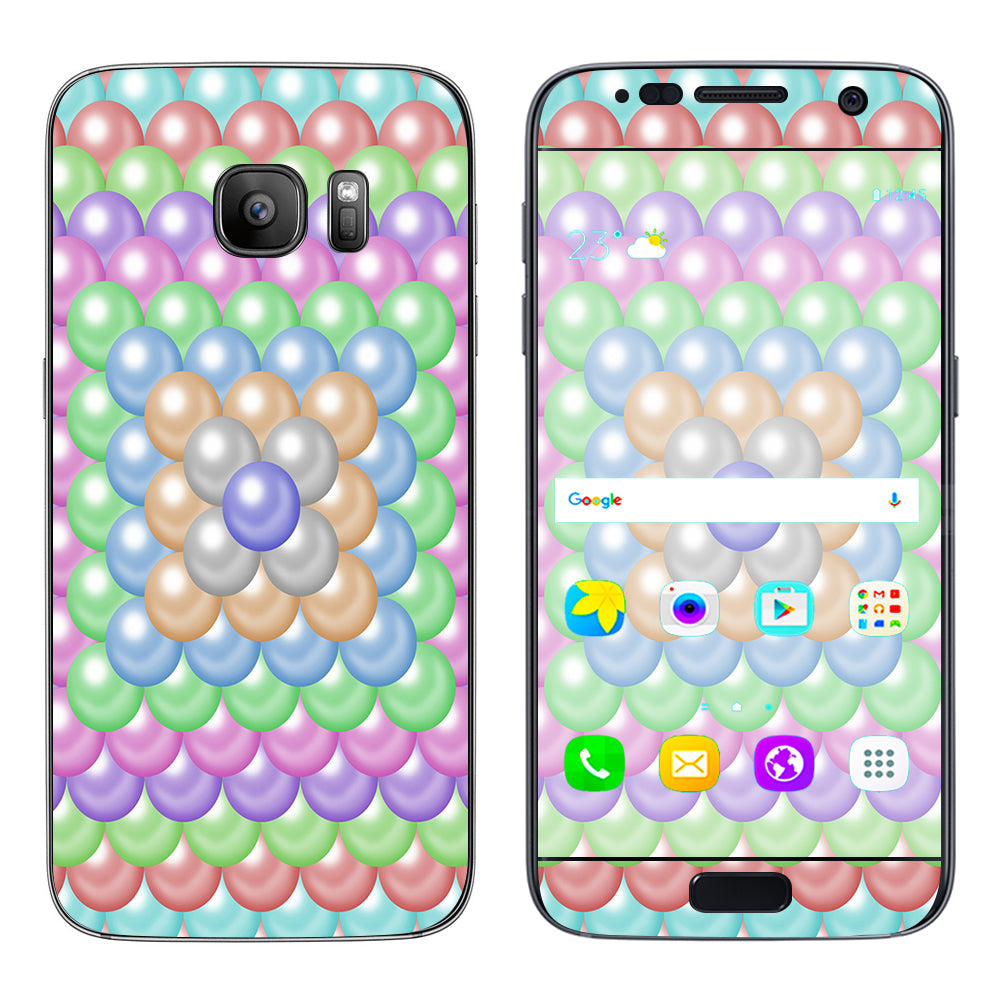  Pastel Bubbles Design Samsung Galaxy S7 Skin