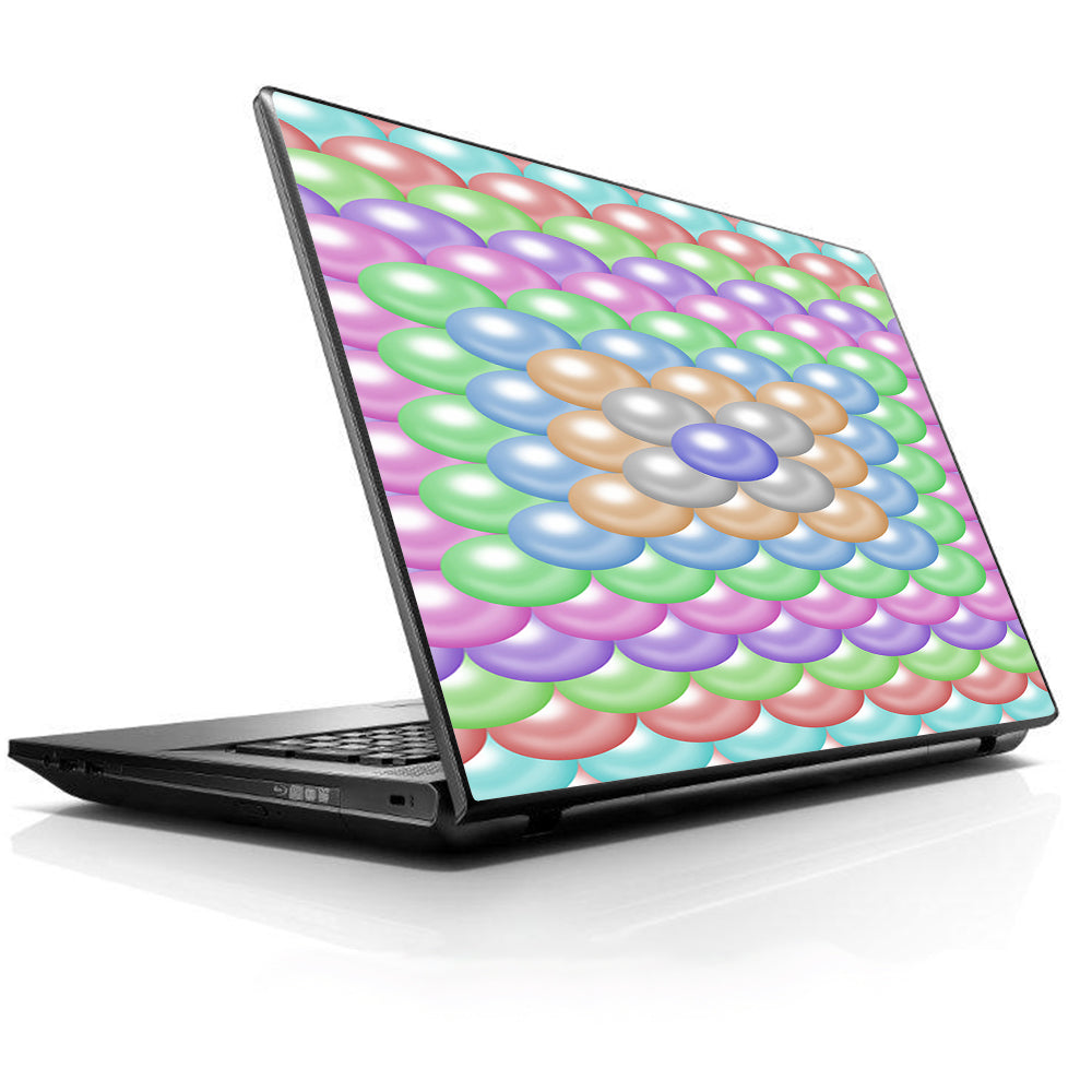 Pastel Bubbles Design Universal 13 to 16 inch wide laptop Skin