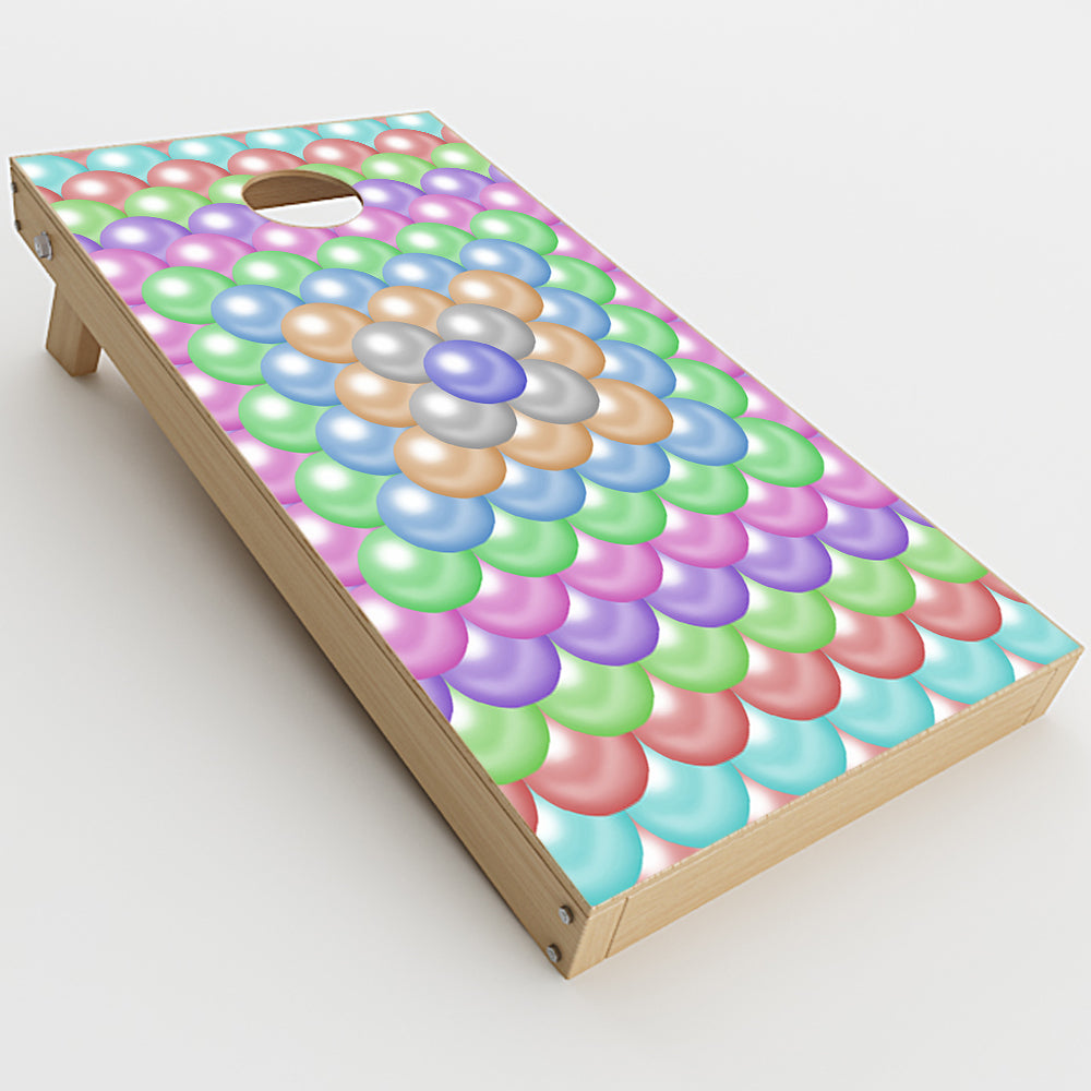  Pastel Bubbles Design Cornhole Game Boards  Skin