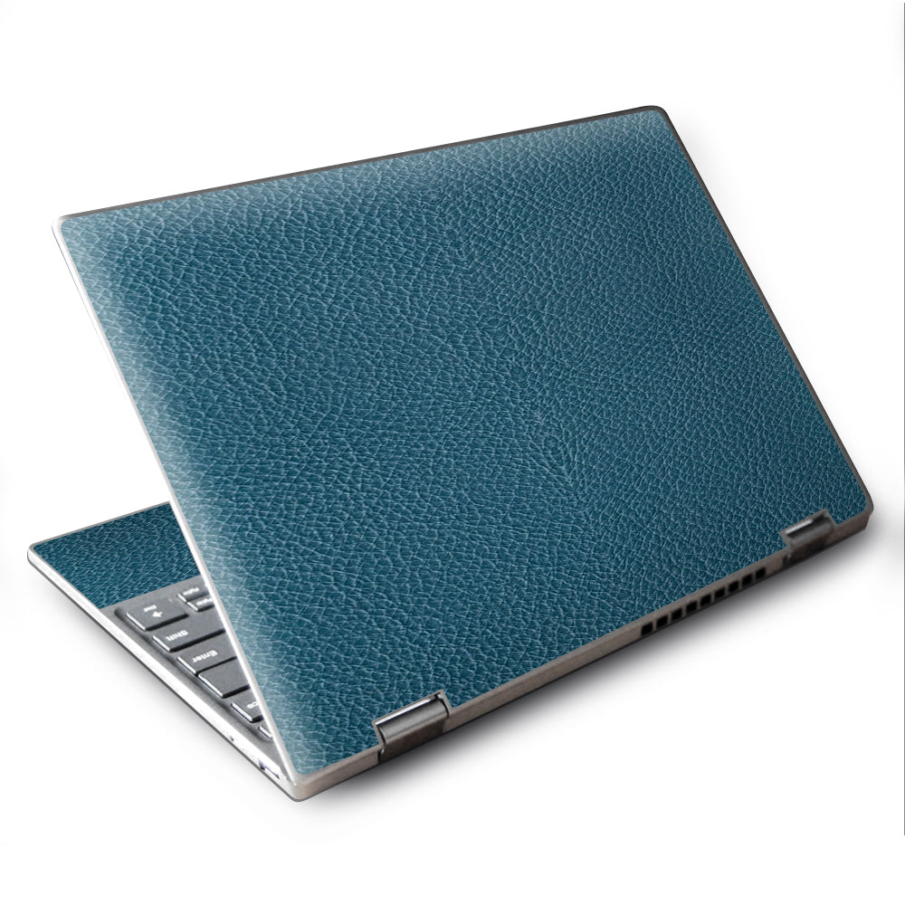  Blue Teal Leather Pattern Look Lenovo Yoga 710 11.6" Skin