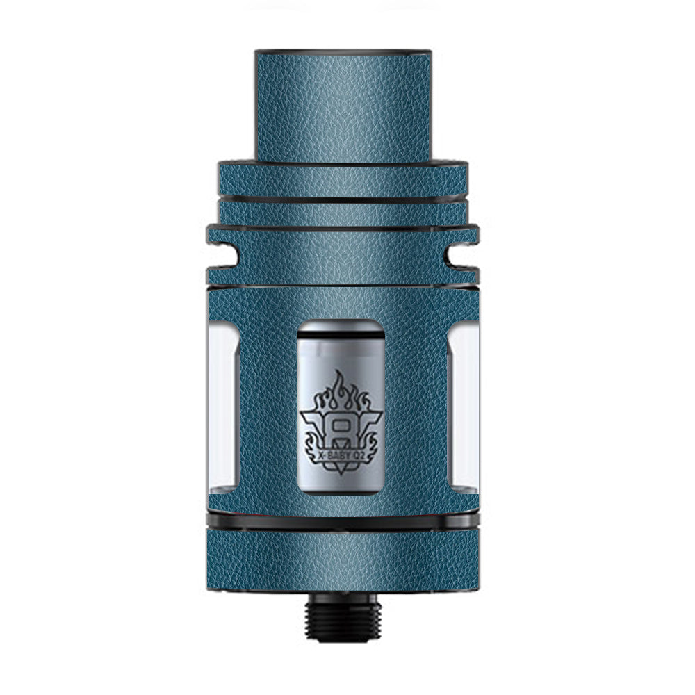  Blue Teal Leather Pattern Look TFV8 X-baby Tank Smok Skin