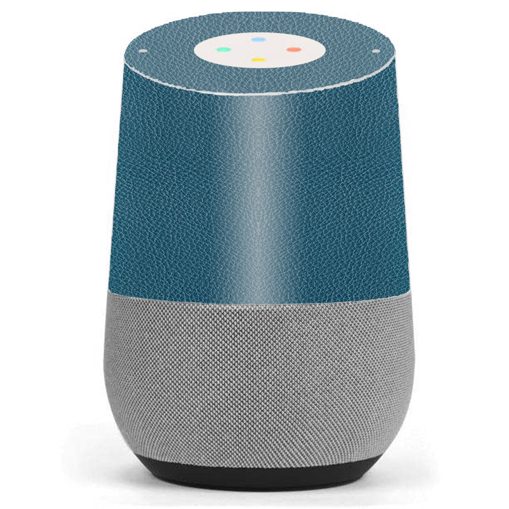  Blue Teal Leather Pattern Look Google Home Skin