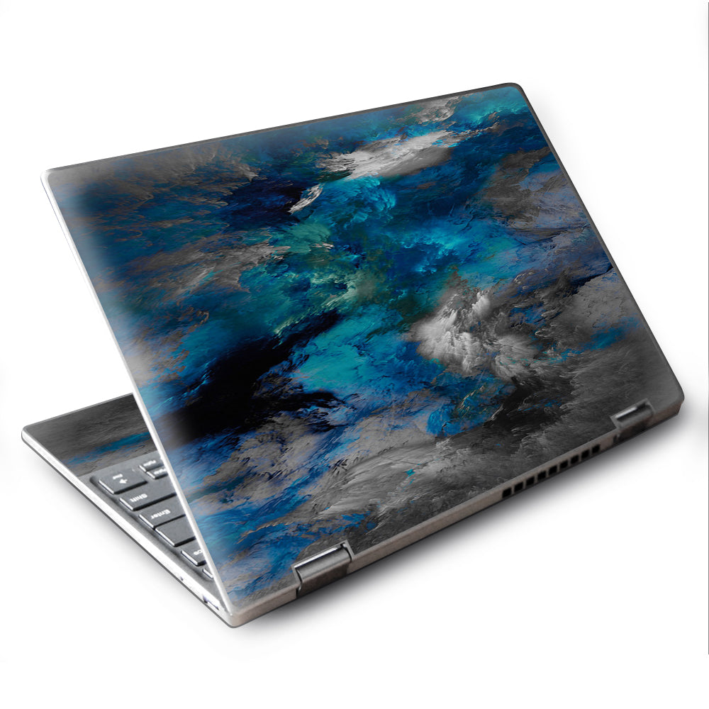  Blue Grey Painted Clouds Watercolor Lenovo Yoga 710 11.6" Skin