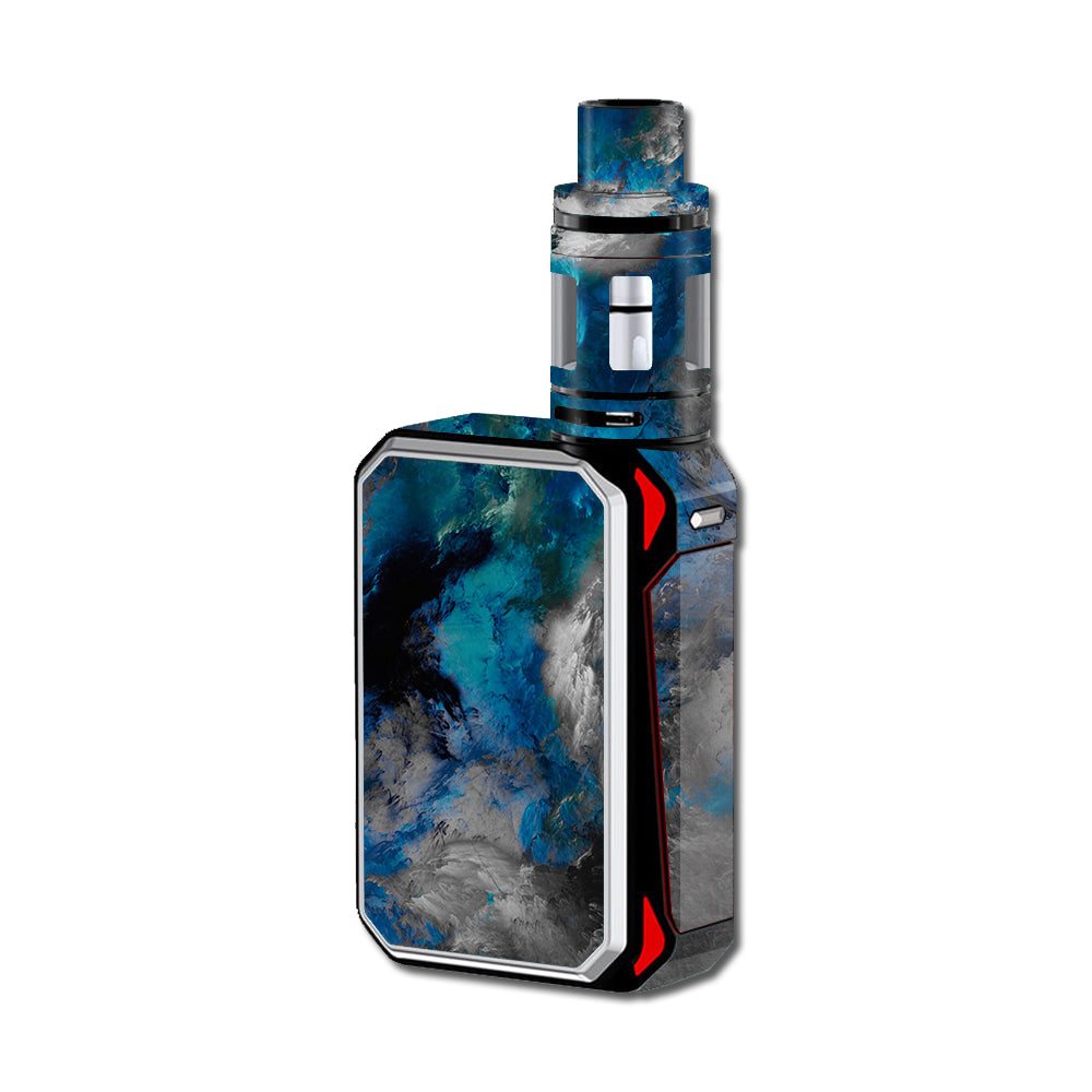  Blue Grey Painted Clouds Watercolor Smok G-Priv 220W Skin