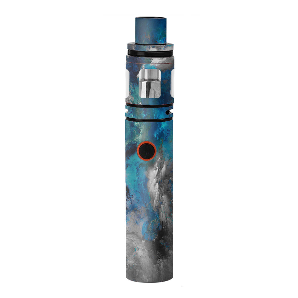  Blue Grey Painted Clouds Watercolor Smok Stick V8 Skin