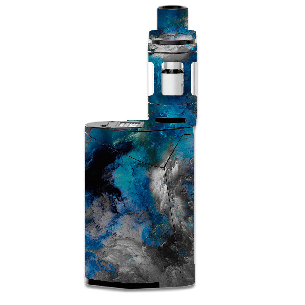 Blue Grey Painted Clouds Watercolor Smok GX350 Skin